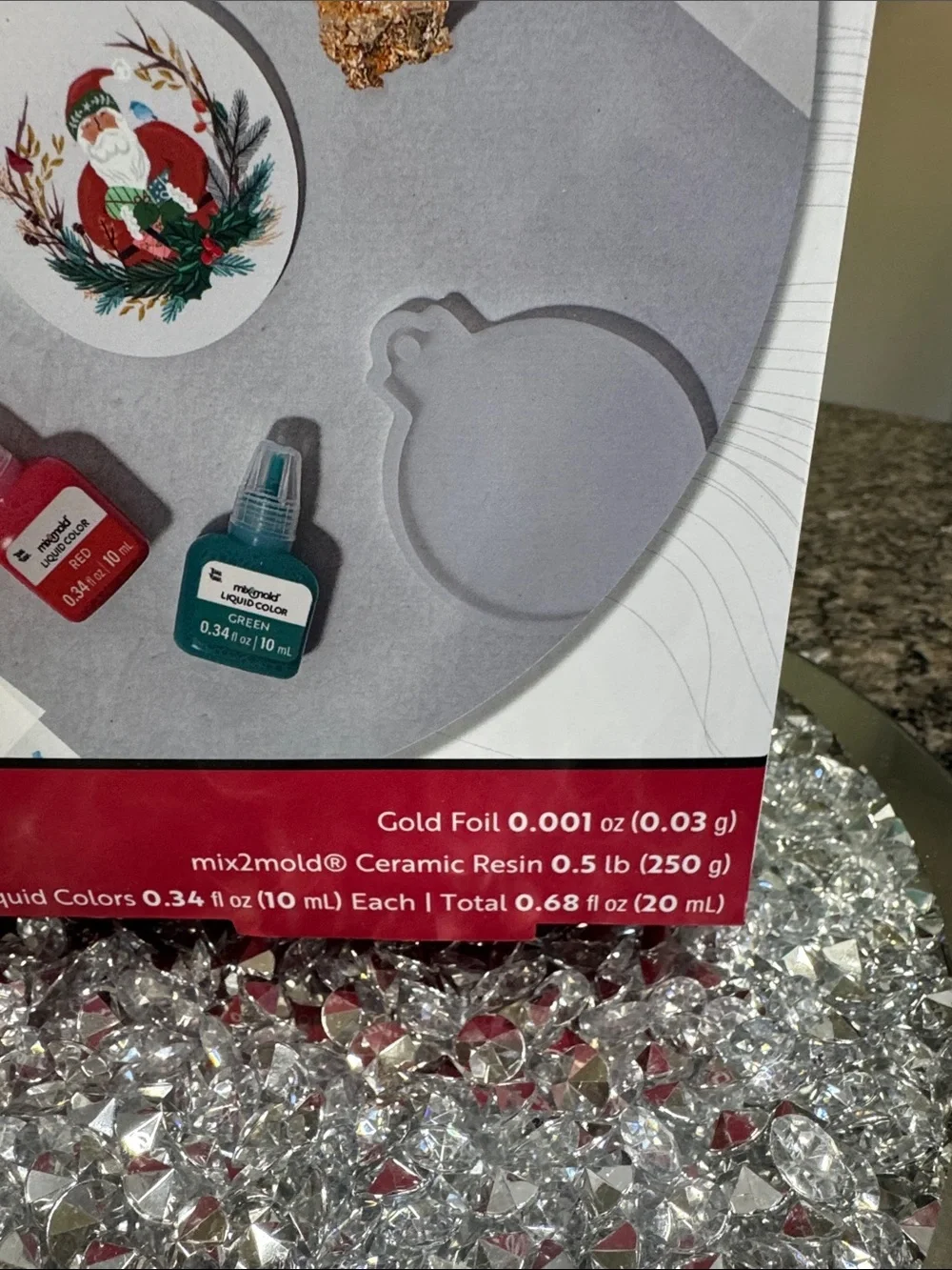 Holiday Ornament Kit — Red and Teal Ornament Craft Set